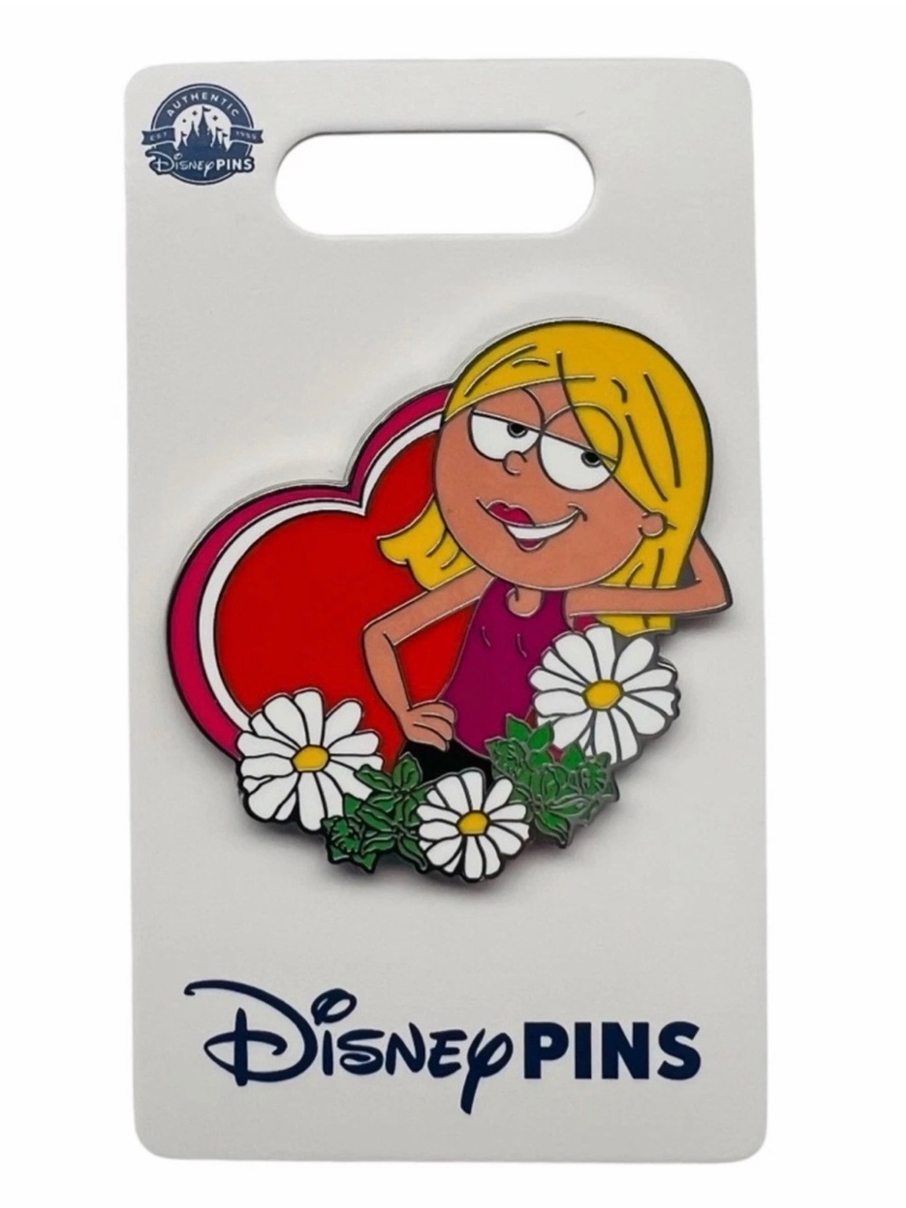 Disney Pins Lizzie McGuire Heart & Daisies Enamel Pin